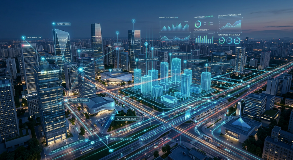 Wykorzystanie cyfrowych bliźniaków do symulacji rozwoju infrastruktury miejskiej